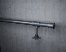 Load image into Gallery viewer, Industrial pipe foot rail Black