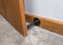 Load image into Gallery viewer, Metal door stop | Door stopper | Cast iron | Protection |  Industrial style with rubber end | Matt black finish