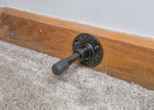 Load image into Gallery viewer, Metal door stop | Door stopper | Cast iron | Protection |  Industrial style with rubber end | Matt black finish
