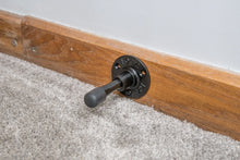 Load image into Gallery viewer, Metal door stop | Door stopper | Cast iron | Protection |  Industrial style with rubber end | Matt black finish