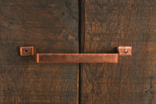 Load image into Gallery viewer, Copper Door Handle Drawer Pulls Cabinet Handles Barn Hardware Industrial Kitchen Decor Vintage Steampunk Cupboard Handmade Retro Urban
