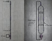 Load image into Gallery viewer, Wrought Iron stair spindle railing panel vintage pewter