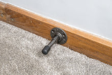 Load image into Gallery viewer, Metal door stop | Door stopper | Cast iron | Protection |  Industrial style with rubber end | Raw metal finish