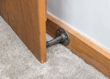 Load image into Gallery viewer, Metal door stop | Door stopper | Cast iron | Protection |  Industrial style with rubber end | Raw metal finish