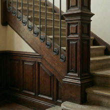 Load image into Gallery viewer, Gothic Ornate Iron Spindles | Hand Forged Hammered Steel | Victorian Gothic Stair Railing | Side Mount Face Fix Balusters | Period Decor