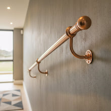Load image into Gallery viewer, Industrial Copper Stair Handrail wrought iron