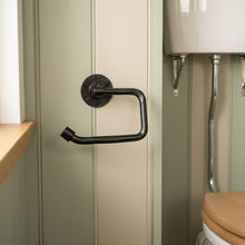 Load image into Gallery viewer, Industrial black toilet roll holder