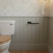 Load image into Gallery viewer, Steel black toilet roll holder