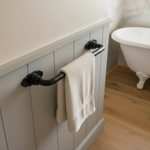 Load image into Gallery viewer, Steel black towel rail