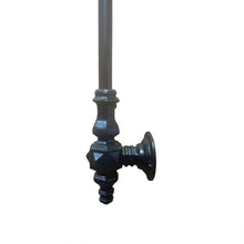 Load image into Gallery viewer, Victorian Style Iron Spindles | Satin Black Side Mount Balusters | 1100mm Tall Face Fix Railing | Classic Edwardian Stair Decor