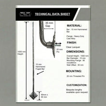Load image into Gallery viewer, Diamond Leaf Iron Stair Spindles | Hidden Fix Side Mount | Hand Forged Hammered Steel | French Gothic Stair Railing | Ornate Baluster