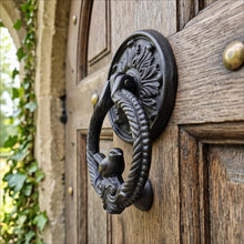 Load image into Gallery viewer, Black Bird Door Knocker – Cast Metal