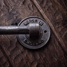 Load image into Gallery viewer, Hammered Stair Rods with Made in England Brackets, decorative bracket and bar detail