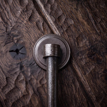 Load image into Gallery viewer, Textured Round Stair Rods, decorative bracket and bar detail