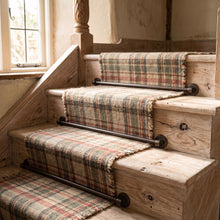 Load image into Gallery viewer, Textured Round Stair Rods, decorative bracket and bar detail