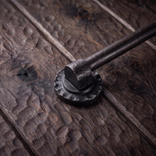 Load image into Gallery viewer, Scalloped Rosette Stair Rods, decorative bracket and bar detail