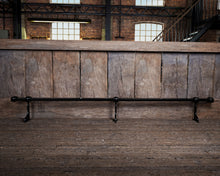 Load image into Gallery viewer, Industrial Foot Rail Black Wrought Iron Home Bar Foot Rail Kitchen Island Foot Rest Custom Foot Railing Metal Steel Cast Iron Bar Décor