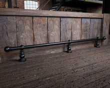 Load image into Gallery viewer, Industrial Style Bar Foot Rail Black Home Bar Foot Rail Kitchen Island Foot Rest Custom Foot Railing Metal Steel Cast Iron Bar Décor Vintage
