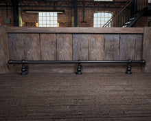 Load image into Gallery viewer, Industrial Style Bar Foot Rail Black Home Bar Foot Rail Kitchen Island Foot Rest Custom Foot Railing Metal Steel Cast Iron Bar Décor Vintage