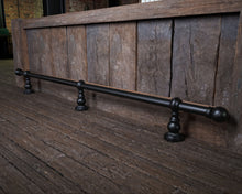 Load image into Gallery viewer, Industrial Style Bar Foot Rail Black Home Bar Foot Rail Kitchen Island Foot Rest Custom Foot Railing Metal Steel Cast Iron Bar Décor Vintage