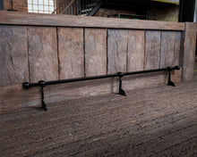 Load image into Gallery viewer, Industrial Foot Rail Black Wrought Iron Home Bar Foot Rail Kitchen Island Foot Rest Custom Foot Railing Metal Steel Cast Iron Bar Décor
