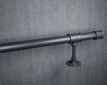 Load image into Gallery viewer, Industrial pipe foot rail Black