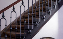 Load image into Gallery viewer, Wrought Iron stair spindle Black railing panel