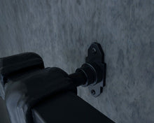 Load image into Gallery viewer, Black curtain rail wrought iron wall mounted