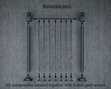 Load image into Gallery viewer, Black forged Wrought Iron Balustrades Handrail