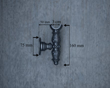 Load image into Gallery viewer, Black vintage metal curtain rail wrought iron wall mounted