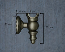 Load image into Gallery viewer, Aged brass Metal art deco curtain rail wall mounted