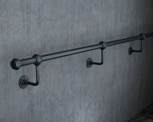 Load image into Gallery viewer, Black pipe Stair handrail banister