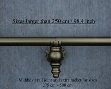 Load image into Gallery viewer, Aged brass Metal art deco curtain rail wall mounted