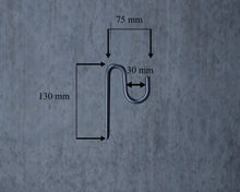 Load image into Gallery viewer, Black hand forged metal curtain rail wrought iron wall mounted