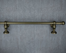Load image into Gallery viewer, Ornate foot rail aged brass home bar foot rail