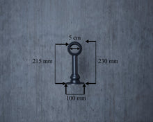 Load image into Gallery viewer, Industrial foot rail Black Heavy duty