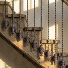 Load image into Gallery viewer, Wrought Iron stair spindle railing vintage pewter