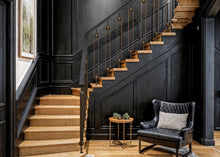 Load image into Gallery viewer, Aged Bronze Stair Spindle Vintage Wrought Iron Railing Panel Handrail Balusters