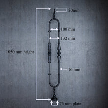 Load image into Gallery viewer, Wrought Iron Stair Spindle Black Railing Panel Handrail Balusters