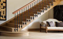 Load image into Gallery viewer, Wrought Iron stair spindle railing modern black