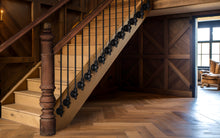 Load image into Gallery viewer, Black Cast iron stair spindles railing Balusters Wrought Iron