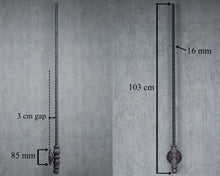 Load image into Gallery viewer, Wrought Iron stair spindle railing vintage pewter