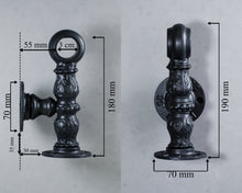 Load image into Gallery viewer, Industrial style bar foot rail Black