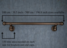Load image into Gallery viewer, Bronze metal curtain rail wrought iron wall mounted