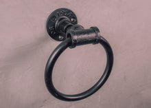 Load image into Gallery viewer, Towel ring, towel rail industrial copper finish.