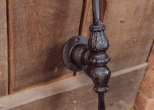 Load image into Gallery viewer, Industrial shower curtain rail black wrought iron Rectangular & square ceiling mounted