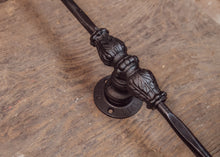 Load image into Gallery viewer, Industrial shower curtain rail black wrought iron Rectangular & square ceiling mounted