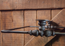 Load image into Gallery viewer, Industrial shower curtain rail black wrought iron Rectangular & square ceiling mounted