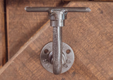 Load image into Gallery viewer, Industrial style wrought iron bracket for handrails & shelfs