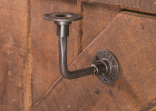 Load image into Gallery viewer, Industrial style wrought iron bracket for handrails & shelfs